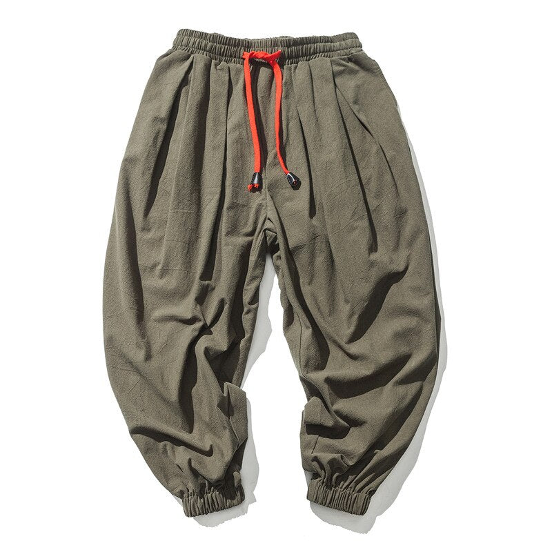 New Summer &amp; Spring Japan Style Men Cotton Linen Harem Pants Chinese style Male Causel Trousers