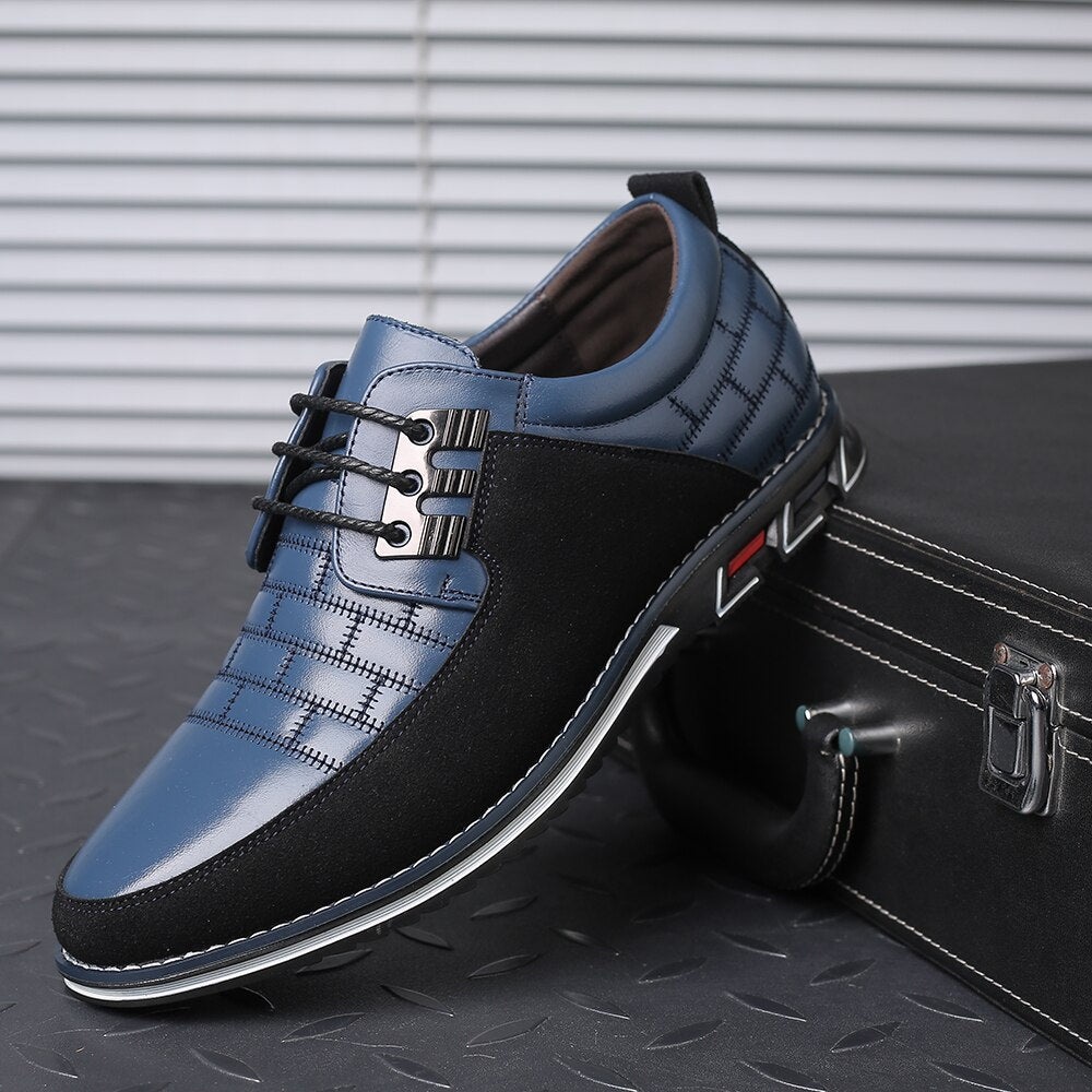 Autumn Genuine Leather Mens Walking Shoes Breathable Male Sneakers Lace-up Oxfords Dress Business Formal Wedding Party Big Size