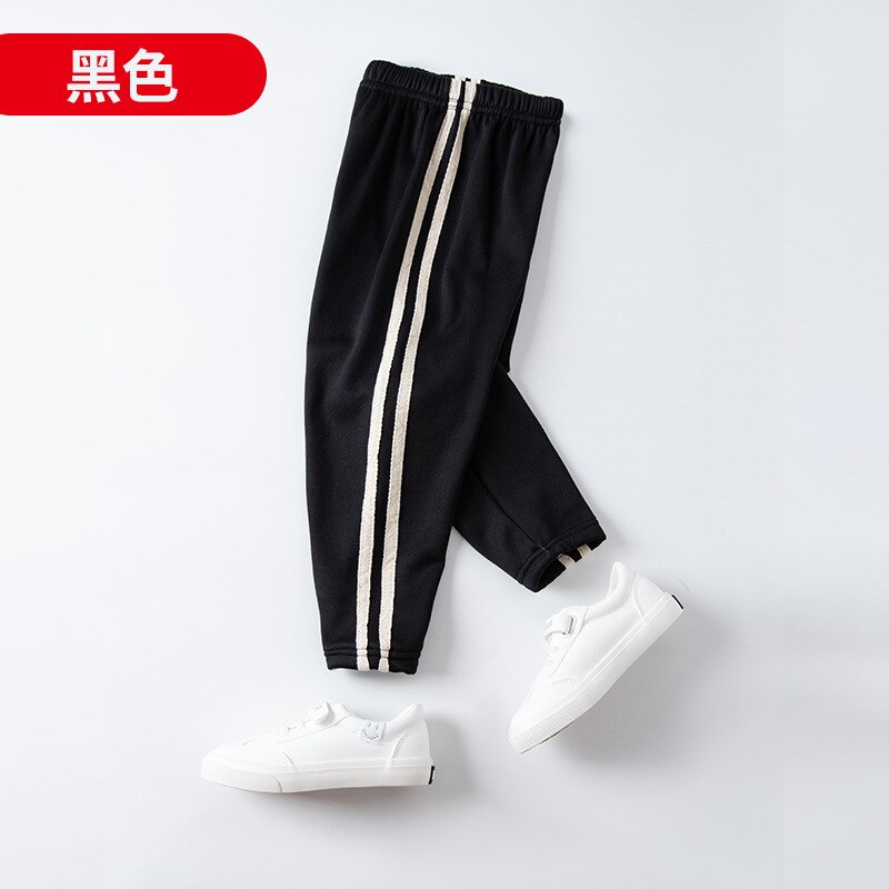 100-160 Cm Winter Girls Boys Sports Casual Pant Baby Kids Children Leisure Thick Warm Fleece Trousers