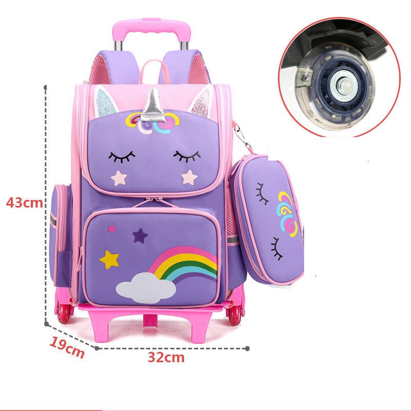 School Wheeled Backpack bag set for girls Trolley Bag with Wheels  school Rolling Backpack Bags Kids Rolling Bacpack Trolley Bag