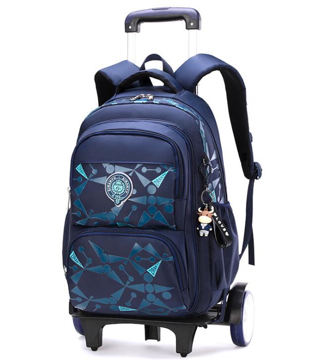 School backpack bag with wheels  School Rolling Bags Student wheeled Backpacks for boys Children School Trolley Bag On wheels