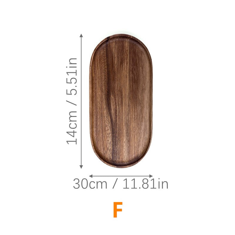 Lovesickness Wood Irregular Oval Pan Whole Wood Solid Wood Tray Plate Fruit Dishes Saucer Tea Tray Dessert Dinner Plate Tablewar