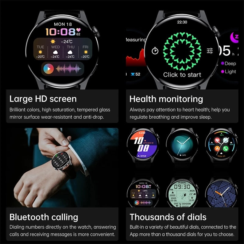 Smart Watch Men- LIGE New Bluetooth Call Smart Watch Men Full Touch Sport Fitness Watches Waterproof Heart Rate Steel Band Smartwatch Android iOS