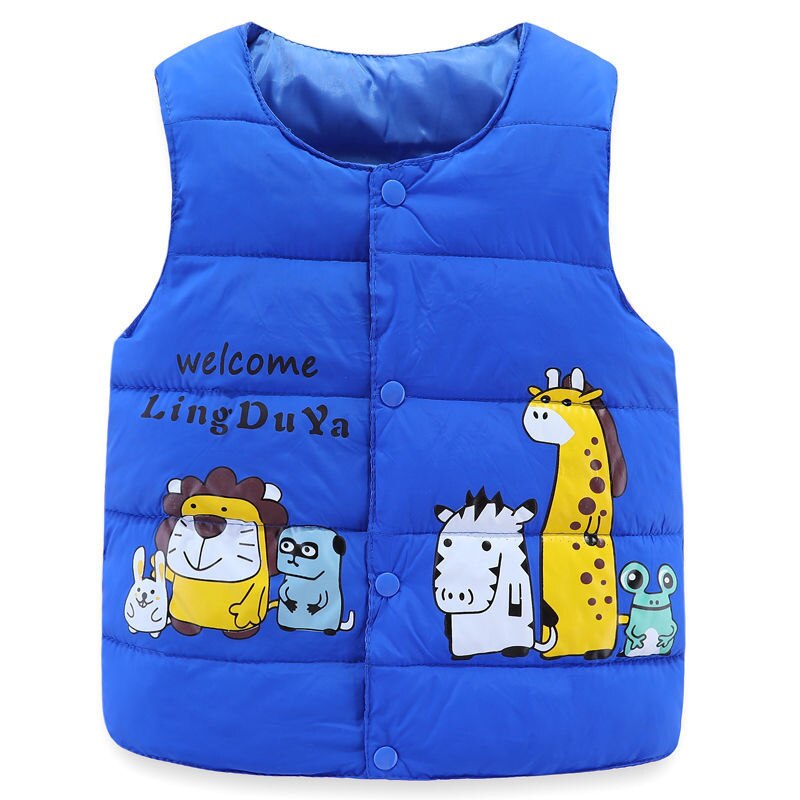 2021 Autumn Winter Girls Warm Vest Boys Thicken Waistcoat Kids Outerwear Vest Children Shiny Down Cotton Jackets Vest For 3-8 Y