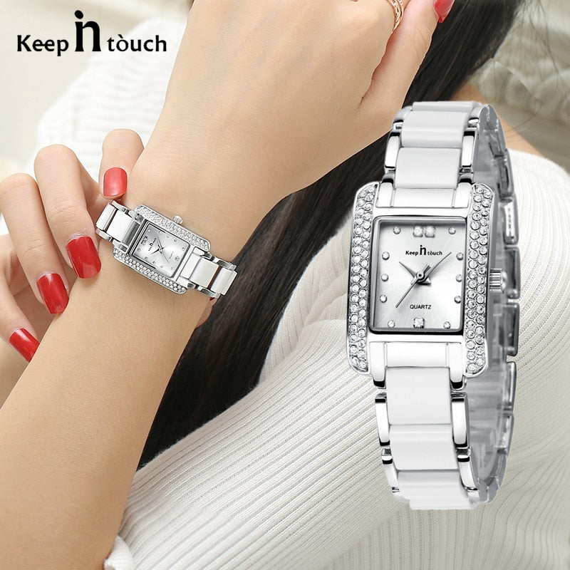 Fashion Women Watch Square Diamond Bracelet Wrist Watch For Women Luxury Casual Women&#39;s Watch As A Gift With Box Montre Femme