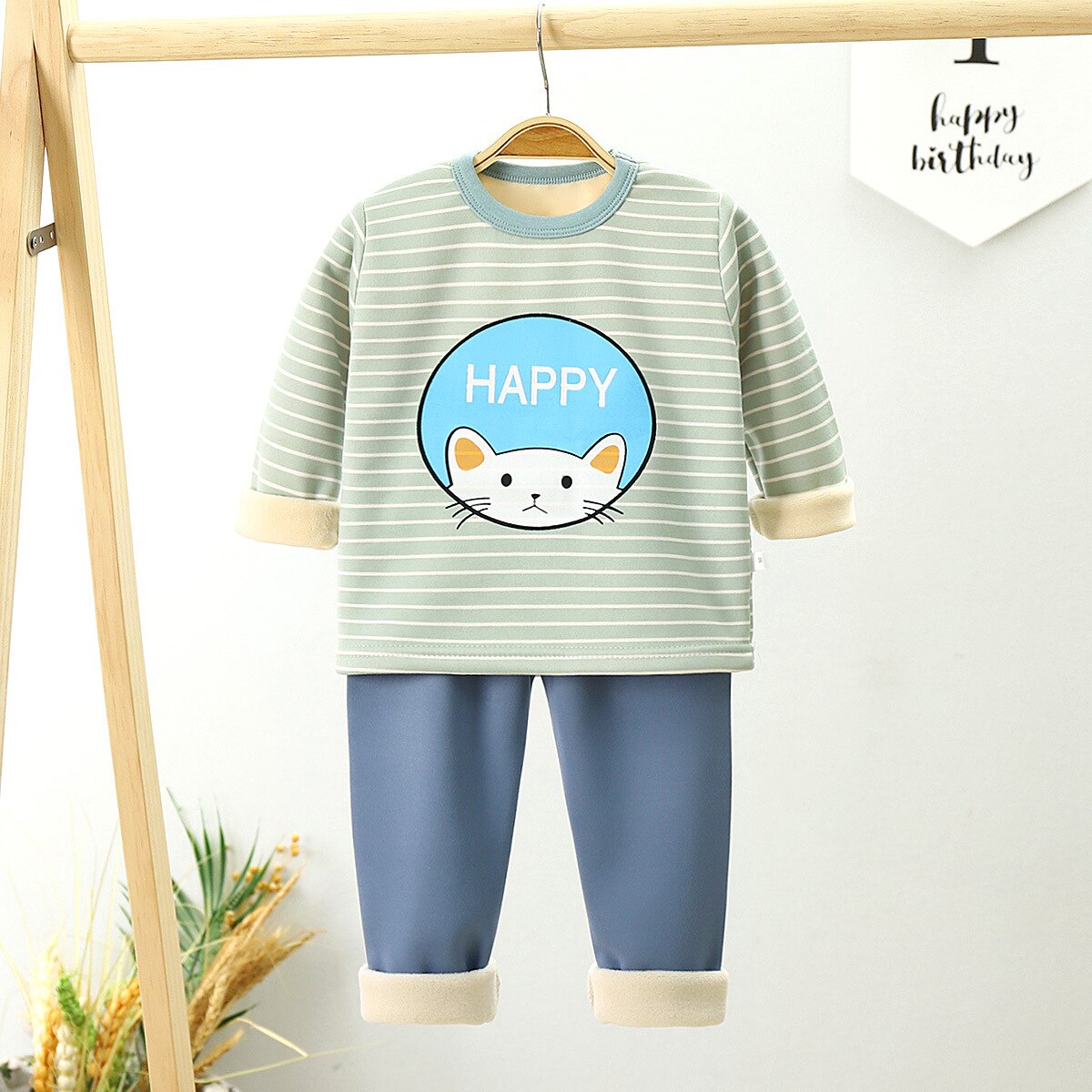 Kids Set Toddler Clothes Suits Boys Pajamas Set Children Wear Cotton Animals Spring Autumn Clothes Pants Girls Small Nightwear