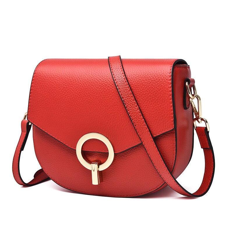 2021 new shoulder bag fashion trend leather handbag messenger bag saddle bag