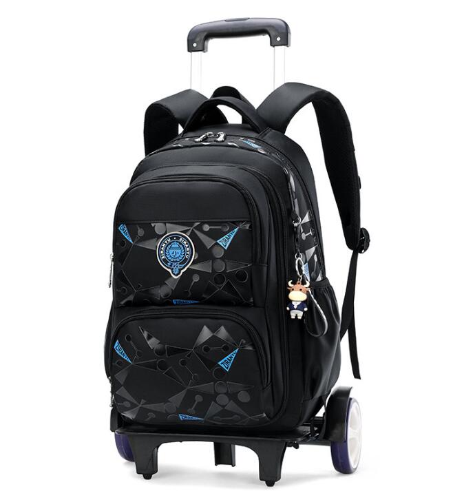 School backpack bag with wheels  School Rolling Bags Student wheeled Backpacks for boys Children School Trolley Bag On wheels