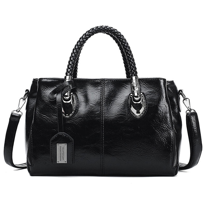 Vintage Oil Wax leather luxury handbags women bags designer ladies hand bags for women 2022 bag sac a main Femme Bolsa Feminina