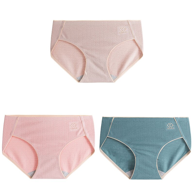 High Quality 3Pcs Womens Panties Cotton Panties Briefs Women Underwear Lingerie Femme Bow-knot Underpants Women&#39;s Intimates