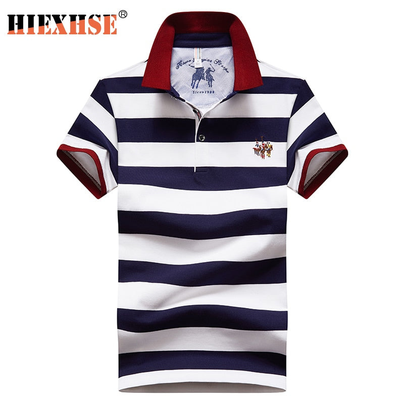 High Quality Striped 3D Embroidery Polo Shirt Casual Polo Shirts men&#39;s Short sleeve polo shirt 2020 New Arrival polosshirt