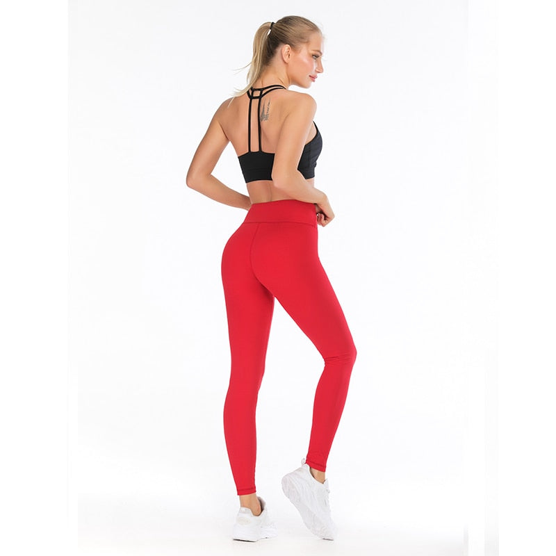 NORMOV Leggings Women Black High Waist Push Up Leggings For Women Gym Fitness Workout Sports Casual Leggins Mujer