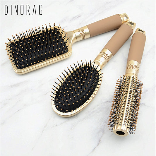 3 Styles Hair Brushes Women Airbag Massage Comb Champagne Luxury Curling Comb Detangle Brush Hair For Professional Styling Tools