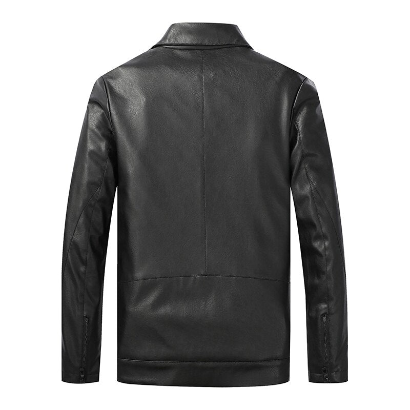 Men Jacket Leather 2020 News Motorcycle Men&#39;s Leather Lapel Versatile Personality Slimming Zipper Pocket Men&#39;s Wash Leather Coat