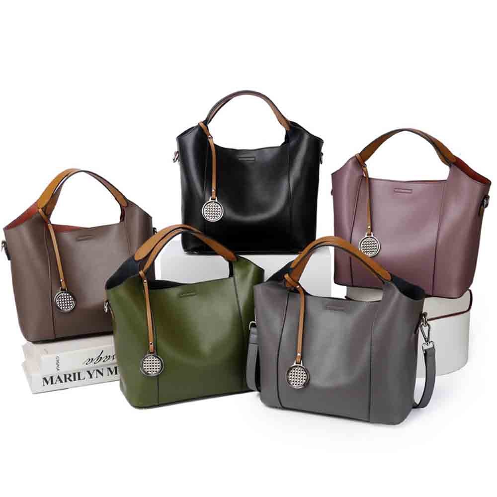 Motingsome Winter Trend 2023 new women handbag European and American style natural cowhide leather shoulder tote composite bags