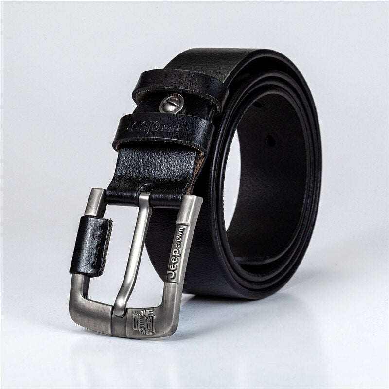 New Leather Men Business Pin Buckle Belt Head Layer Cowhide Casual Fashion Pants New Trend Luxury High Quality Men&#39;s Belt