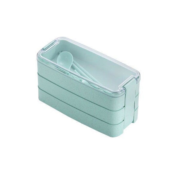 900ML Microwave Lunch Box Wheat Straw Dinnerware Kitchen Food Storage Container Children Kids School Office Portable Bento Box