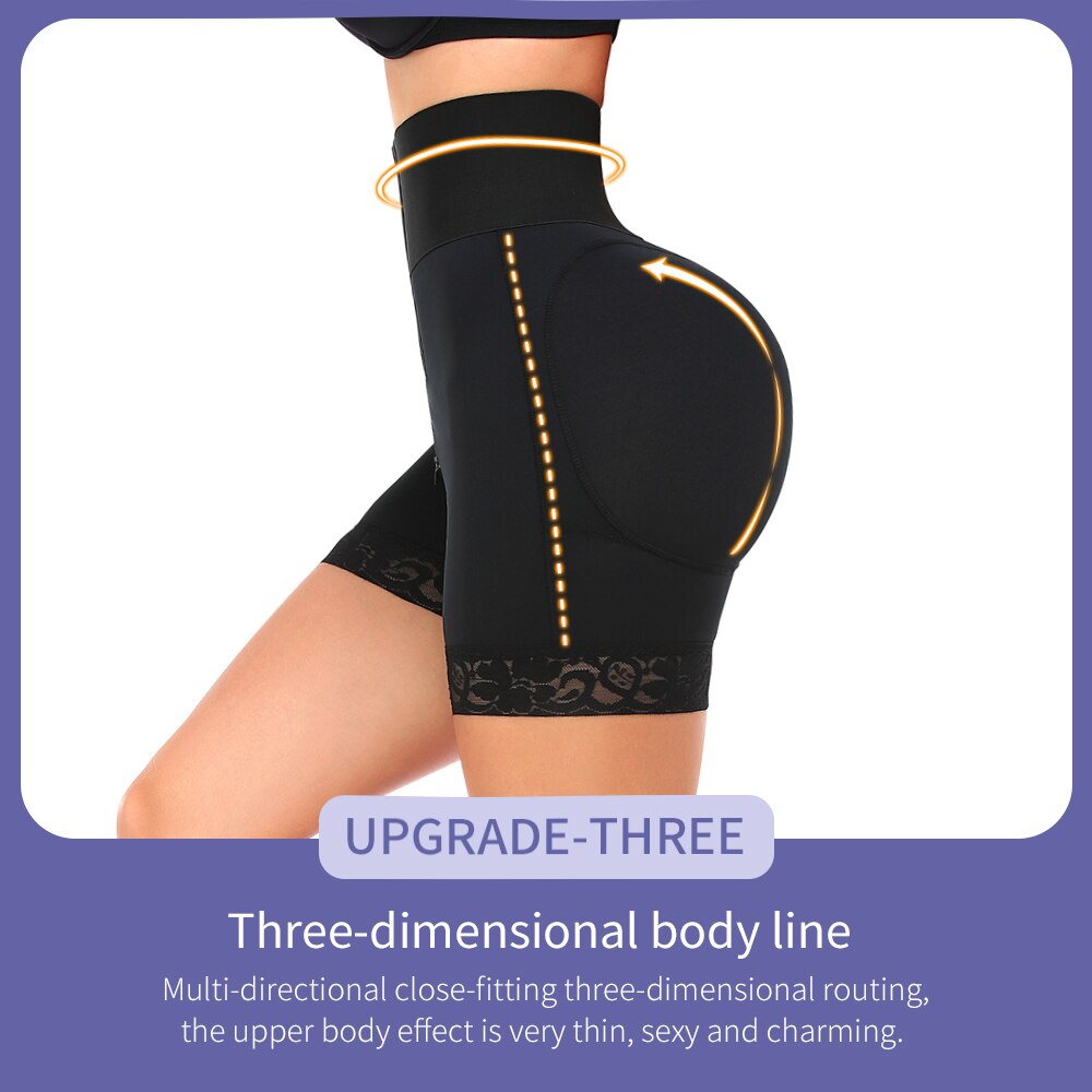 Women High Waist Trainer Shaping Shorts Buckle Postpartum Body Shaper  Hip Enhancer Shapewear Butt Lifter Tummy Control Panties