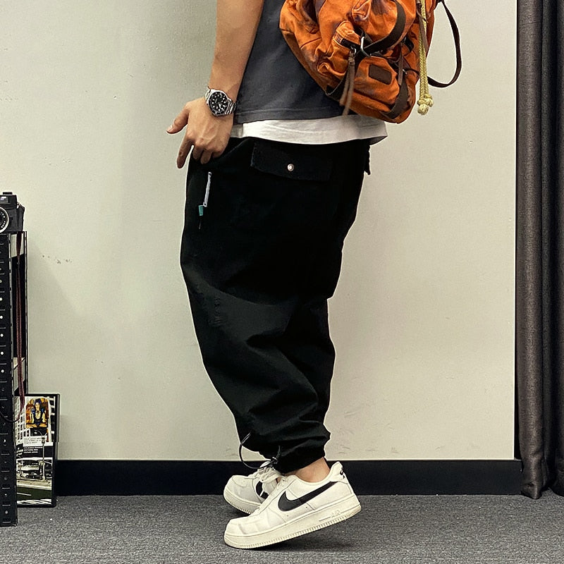 Korean Fashion Streetwear High Quality Casual Cargo Pants Men Clothing Japanese Harajuku Oversized Joggers Baggy Trousers Male