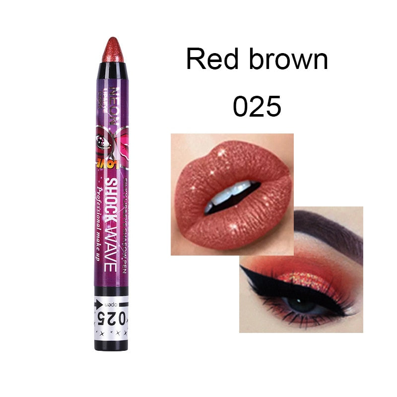 36 Colors Long-lasting Eyeshadow Pencil Waterproof Pigment Blue Brown Black Eyeliner Pen Women Fashion Color Eye Makeup Cosmetic