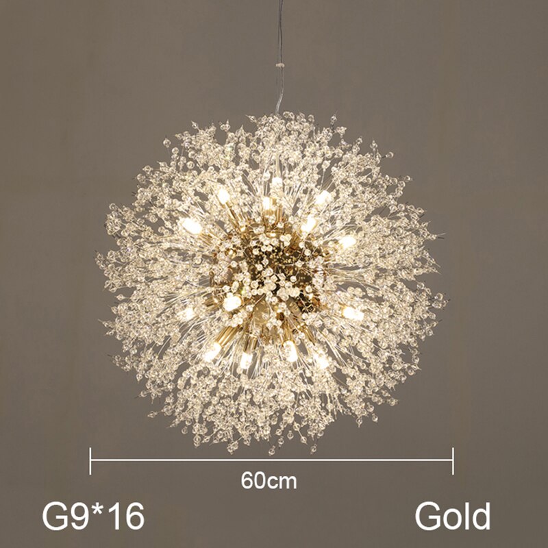 Nordic Minimalist Creative Wrought Iron Dandelion Chandelier Living Room Bedroom Dining Led Indoor Lighting Fixtures