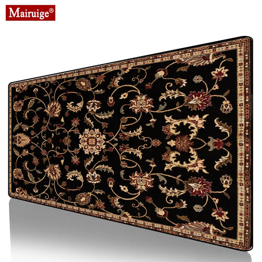 Vintage Persian Rug Black Mouse Pad XXL Gamer Desk Mat Large Keyboard Pad Gaming MousePad 90x40cm/70x30cm for Laptop Table Pads