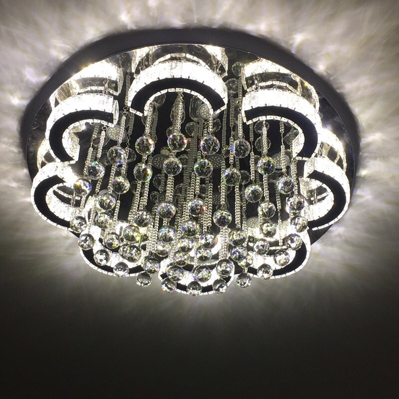 Modern crystal ceiling lights bedroom  luxury silver ceiling light living room led Ceiling Lamps dining crystal Fixtures kitchen