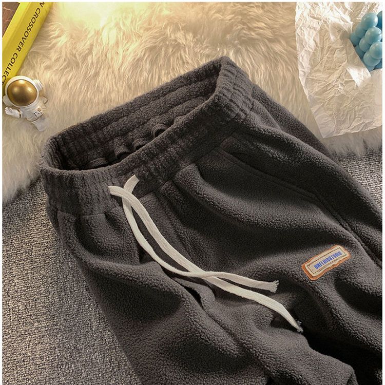 Autumn and Winter Fleece Harem Pants Women Loose SweatPants High Waist Drawstring Joggers Trousers Sports Casual Warm Pants