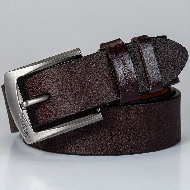 New Leather Men Business Pin Buckle Belt Head Layer Cowhide Casual Fashion Pants New Trend Luxury High Quality Men&#39;s Belt