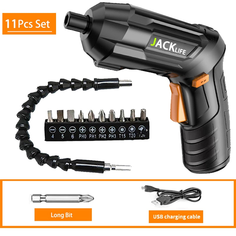 Electric Screwdriver Battery Rechargeable Cordless Screwdriver Powerful Impact Wireless Screwdriver Drill Electric Screw Driver