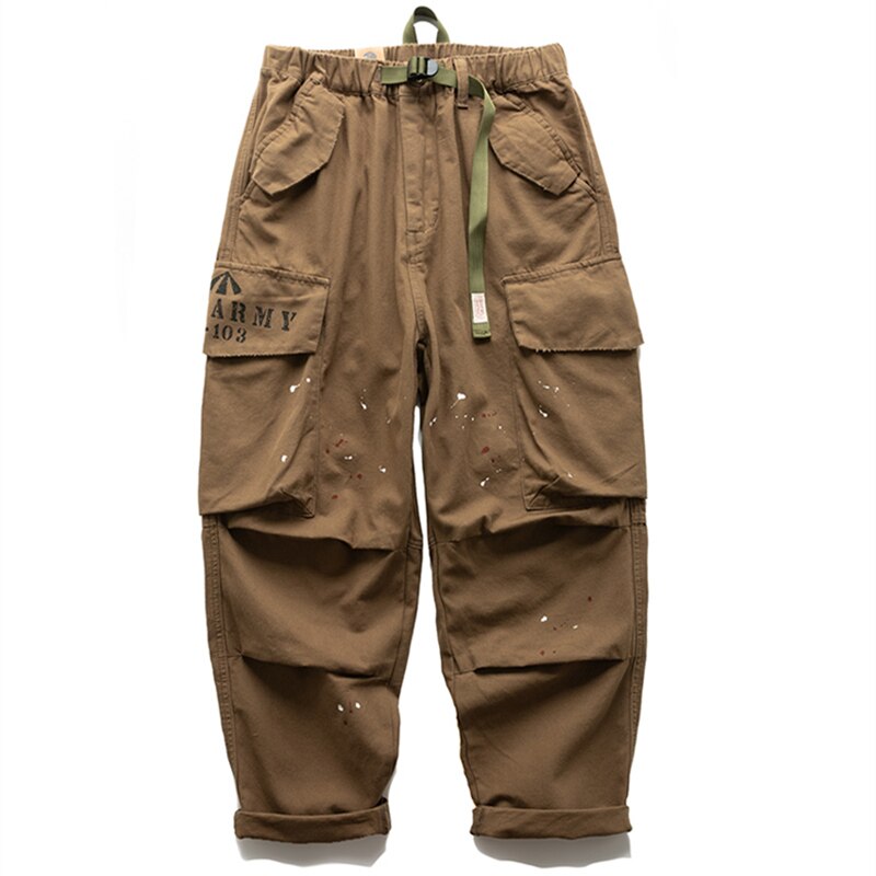 2022 Japanese Streetwear Fashion Trends Cargo Pants Men Clothing Harajuku Casual Harem Trousers High Quality Khaki Joggers