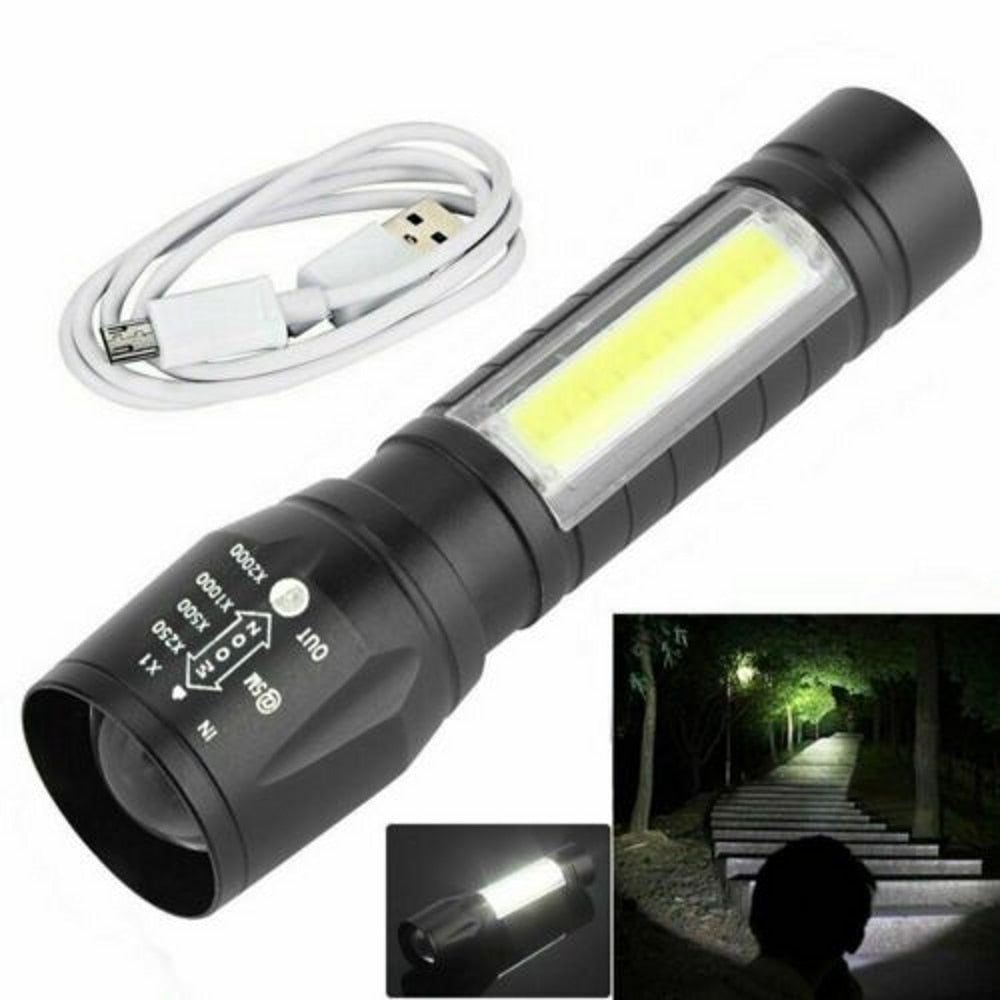 Five-Nuclear Explosion LED Flashlight Strong Light Rechargeable Highlight Small Xenon   Outdoor Multi-Function Flashlight