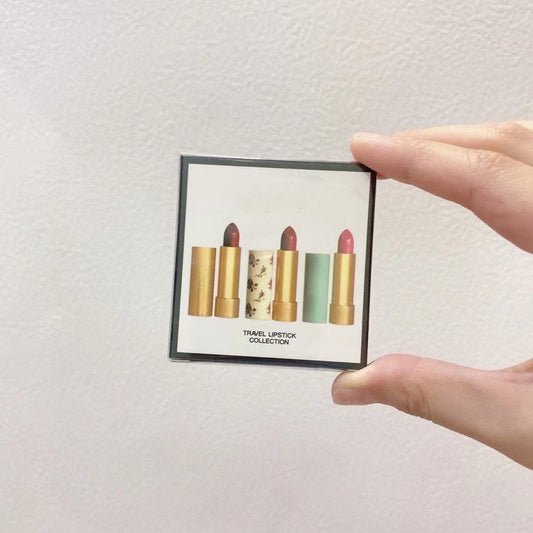 New 3Pcs Makeup Mini Matte Lipstick Set Travel Exclusive Powder Kiss Lipstick Set Gloss Cosmetic 1.3G+Gift High Quality