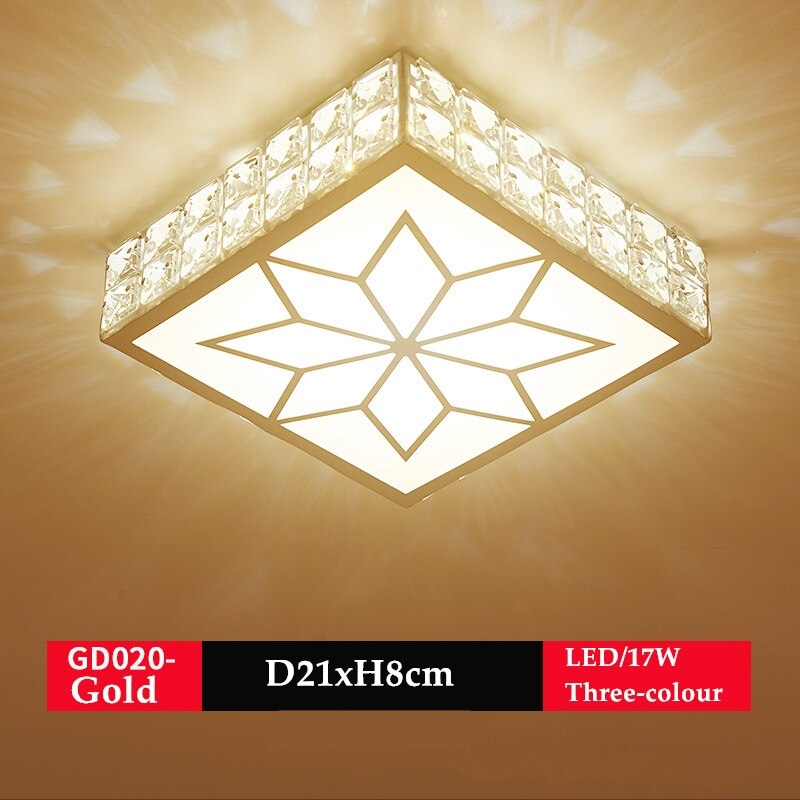 Nordic Modern Led Ceiling Lights for livingroom bedroom lustre led home decor Dimmable Ceiling light Crystal/Gold Ceiling Lamp