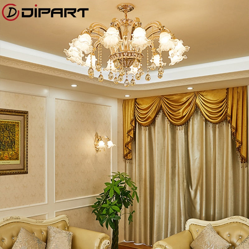 Gold crystal chandelier modern lighting for living room dinning room Chandelier lights Crystal k9 chandeliers Crystal Lights