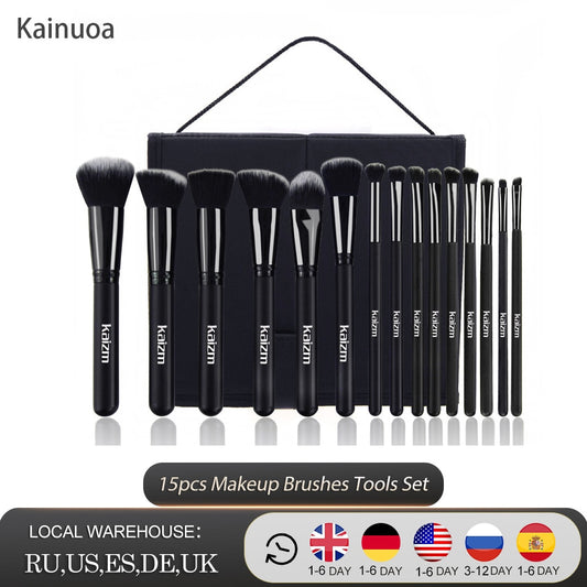 15pcs Makeup Brushes Set For Cosmetic Professional Foundation Powder Blush Eyeshadow Blush Blending Make up Brush Beauty Tool