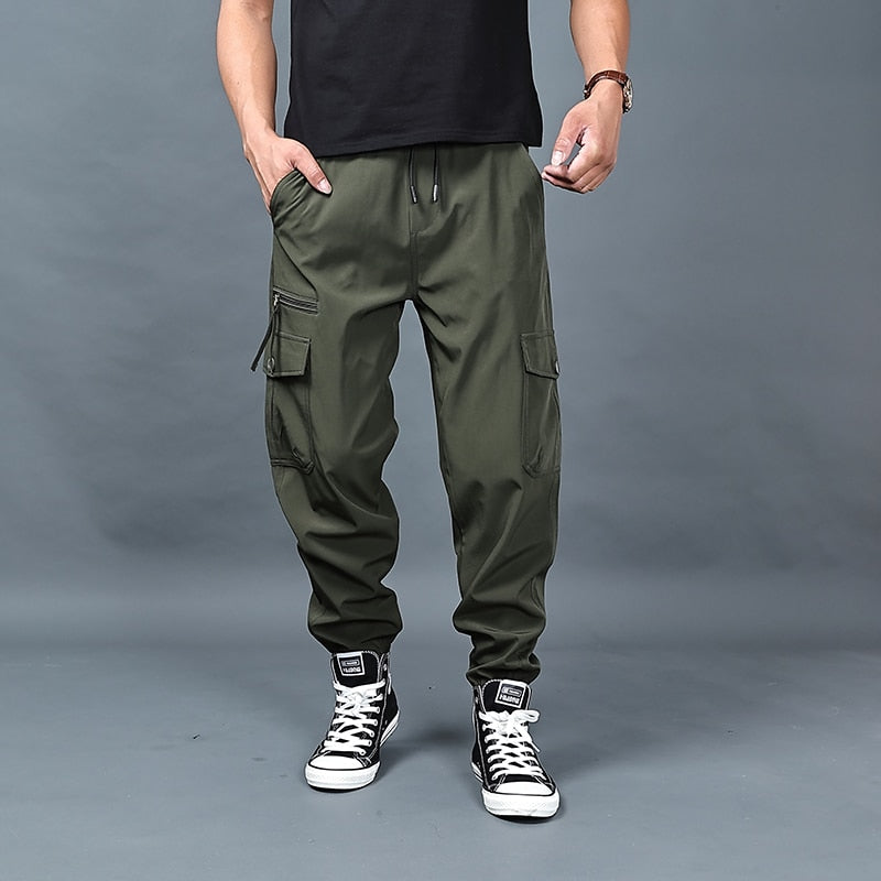 Spring Autumn Cargo Pants Men Loose Tactical Military Work Pants 2022 Casual Long Trousers For Men Army Green Outdoor Sweatpants