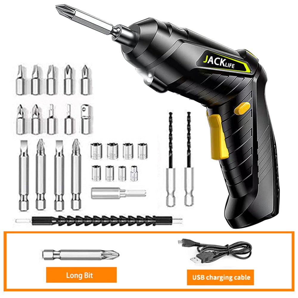 Electric Screwdriver Battery Rechargeable Cordless Screwdriver Powerful Impact Wireless Screwdriver Drill Electric Screw Driver