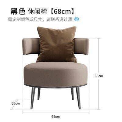 Lazy Sofa Living Room Chair Office Art Design Ergonomic Lounge Chair Nordic Occasional Balcony Chaise Design Dining Chairs