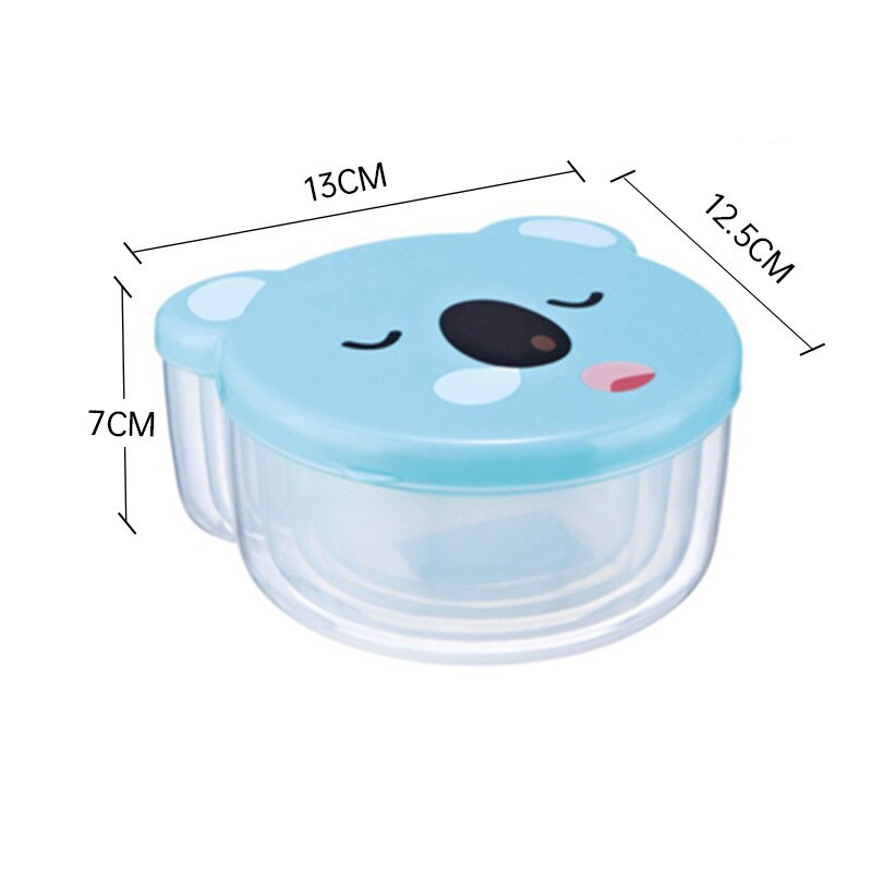 4pcs Bento Box Children Plastic Cartoon Cute Lunch Box Outdoor Food Storage Container Kids Student Microwave Lunch Box Utensils