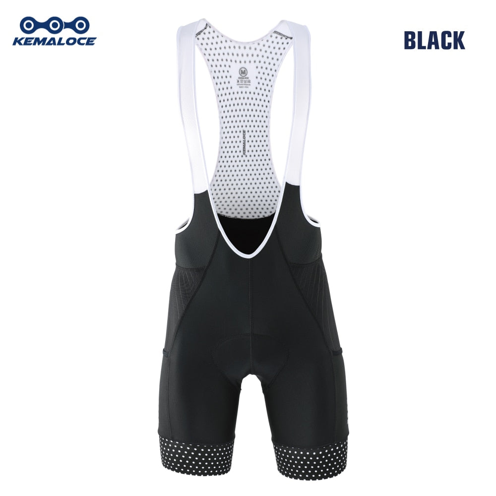 KEMALOCE Men Cycling Bib Shorts Blank Blue&amp;Black 5D Gel Pad Mountain Bike Shorts High End Outdoor Breathable Bike Tight Knicker