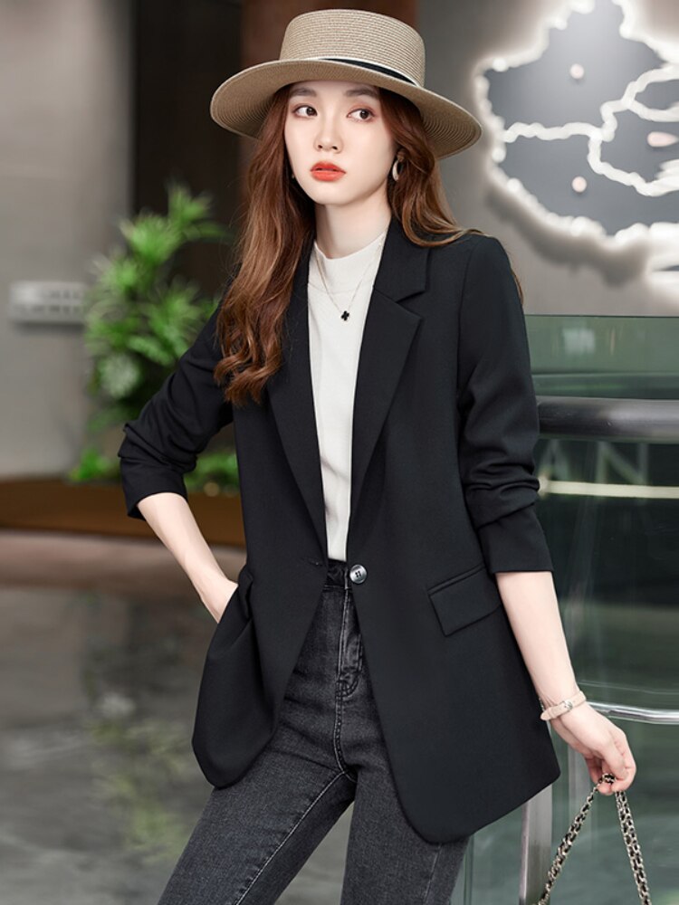 Fashion Woman Blazer 2022 Autumn Clothing Jacket Women Buttons Up Blazers for Women Casual Suits Elegant OL Female Blazer Coats