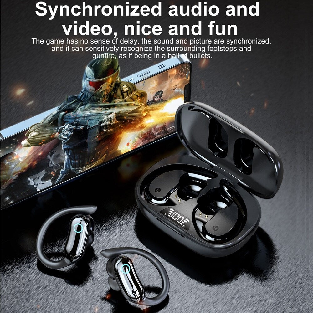 2022 New Headphone Bluetooth 5.1 TWS Wireless Earbuds Stereo Sports Earhook Earphone With Dual HD Mic for Headsets Android iOS