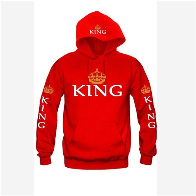 2021 Women Men Hoodies Pullovers Tracksuits King Queen Printed Sweatshirt Lovers Couples Hoodie Hooded Sweatshirt