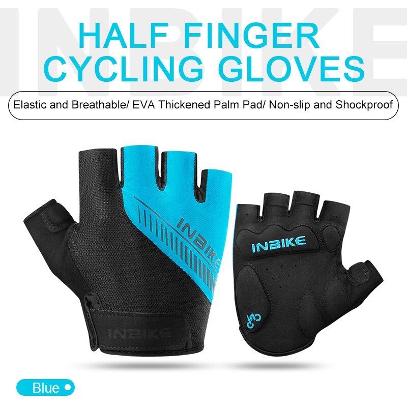 INBIKE 2023 Shockproof Cycling Gloves Fingerless MTB Bicycle Gloves Summer for Men Fitness Outdoor Sports Gym Bike Accessories