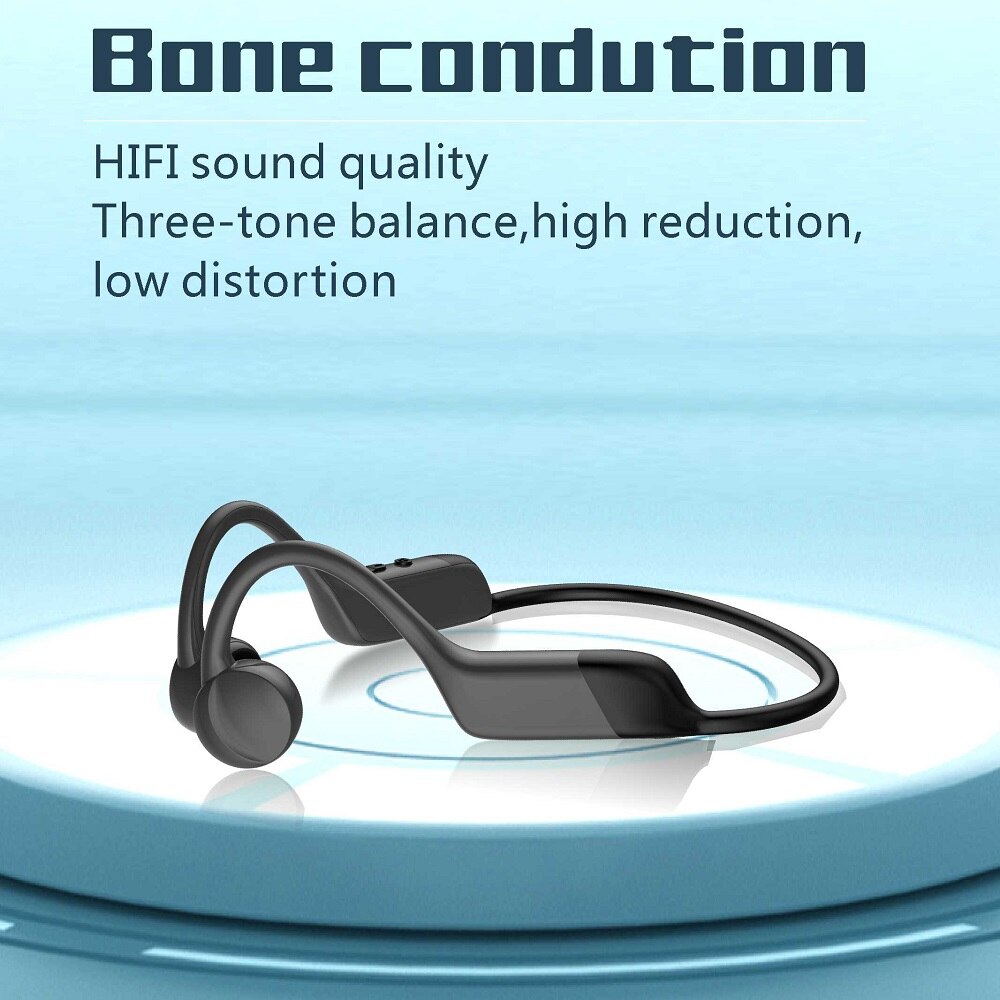 New Bone Conduction IPX8 Waterproof Headphone With Mic 16GB MP3 Player Bluetooth Wireless Earphone Swim Sport Music TWS Headset