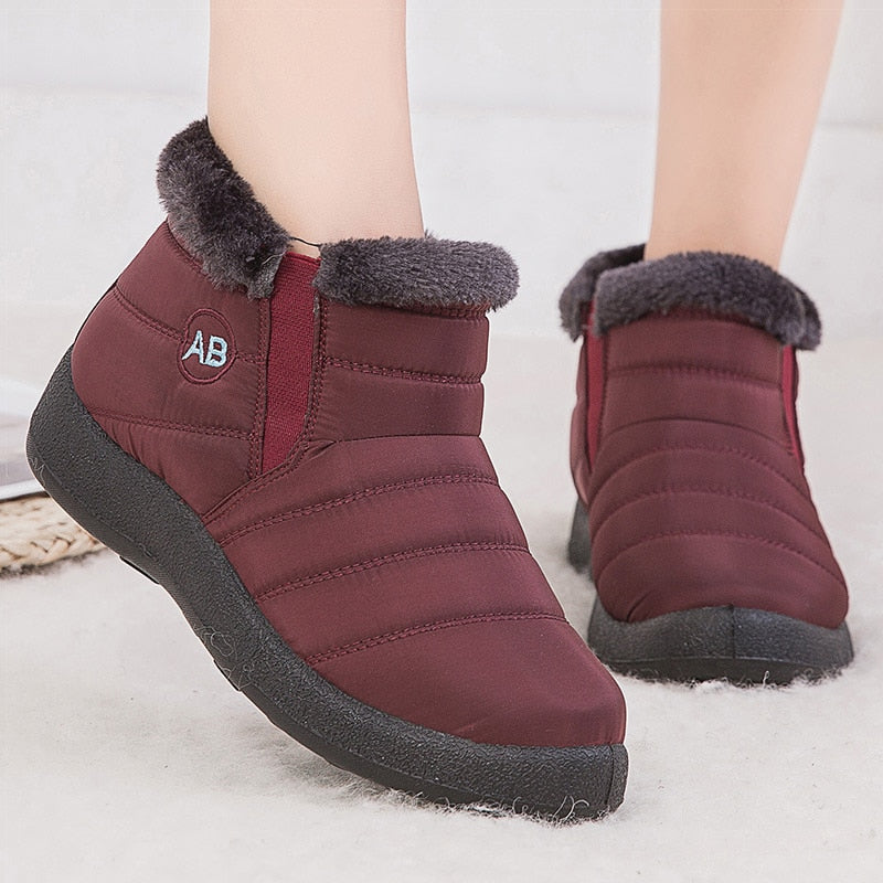 Women Boots Watarproof Ankle Boots For Winter Shoes Women Keep Warm Snow Botines Female 2022 Luxury Zipper Winter Botas Mujer