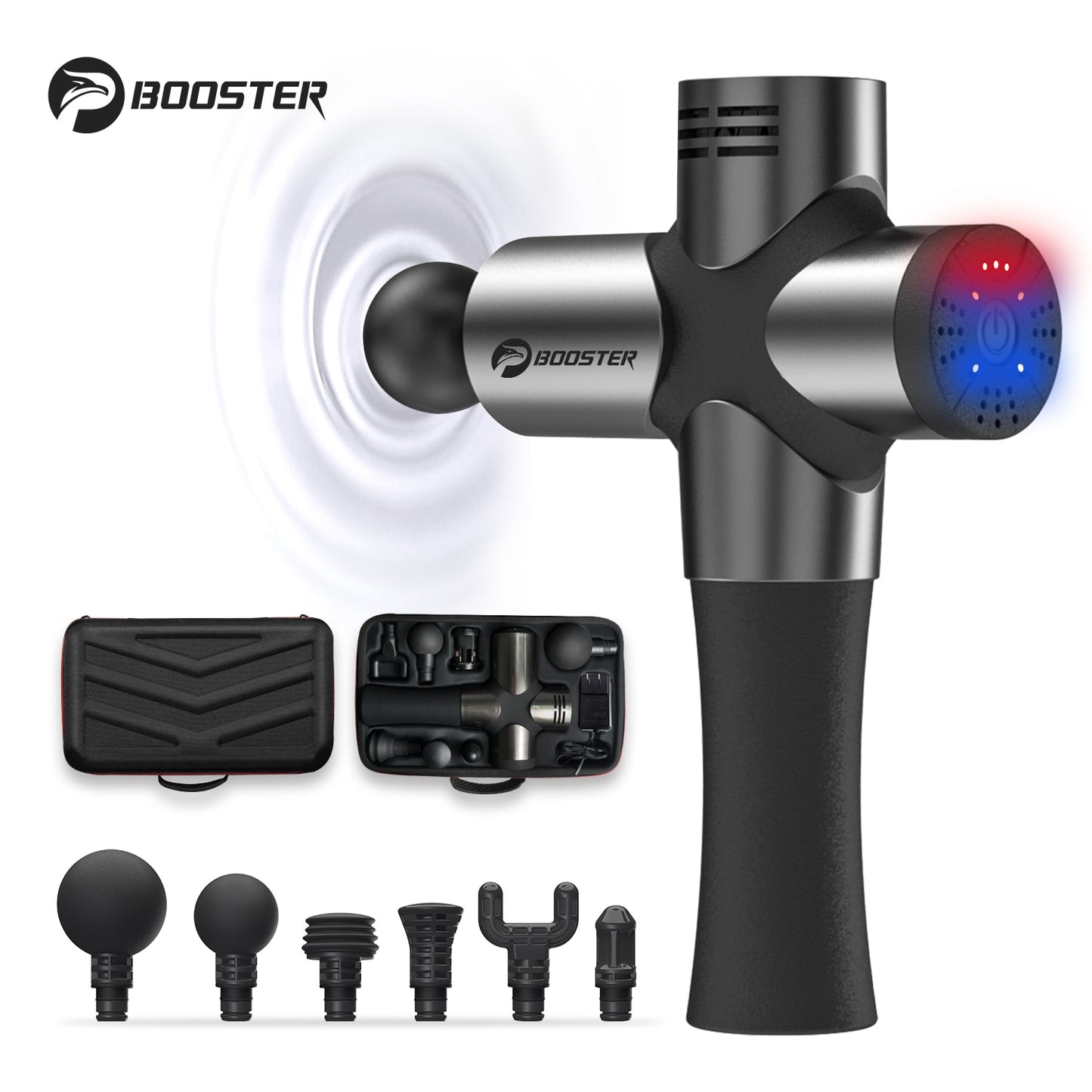 BOOSTER Pro 3 Deep Tissue Massage Gun Muscle Stimulator Body Massager, Fascial Gun Relax Therapy Low Noise for Fitness Shaping