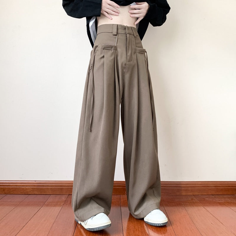 Hot Sale New Casual Wide Leg Pants High Quality Men&#39;s Fashion Loose Straight Pants Streetwear Hip-hop Mens Mopping Trousers