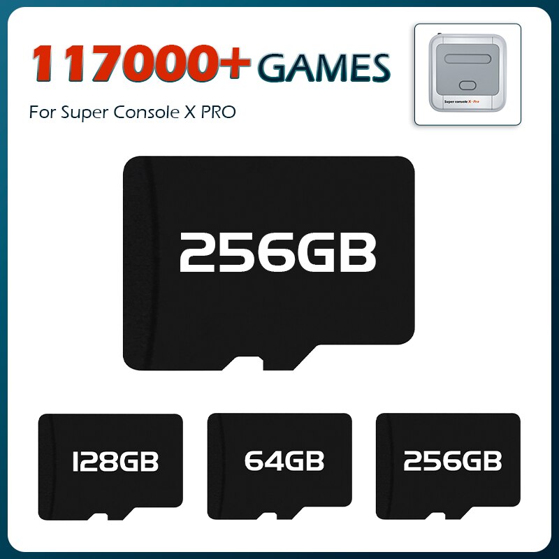 Super Console X PRO Game Card Used For Super Console X PRO Video Game Consoles Built-in 117000 Games For PSP/PS1/NDS/N64
